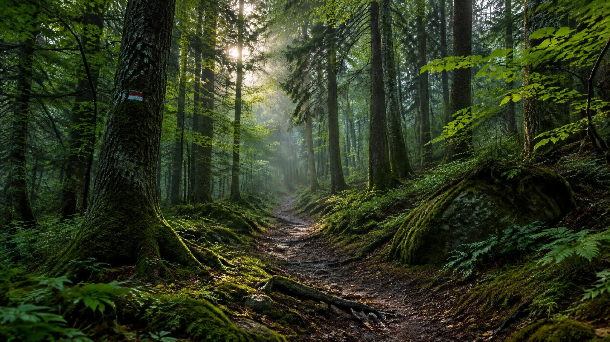 dense forest path